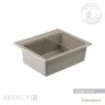 Мойка кухонная АКВАТОН Делия 60, серый шелк